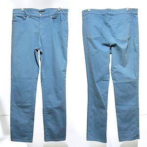 EILEEN FISHER ORGANIC COTTON GARMENT DYED ECLIPSE BLUE FULL LENGTH 5 POCKET JEAN